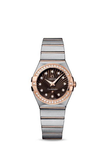 Omega Constellation Quartz 27 Brushed Stainless Steel / Red Gold / Diamond / Brown Supernova
